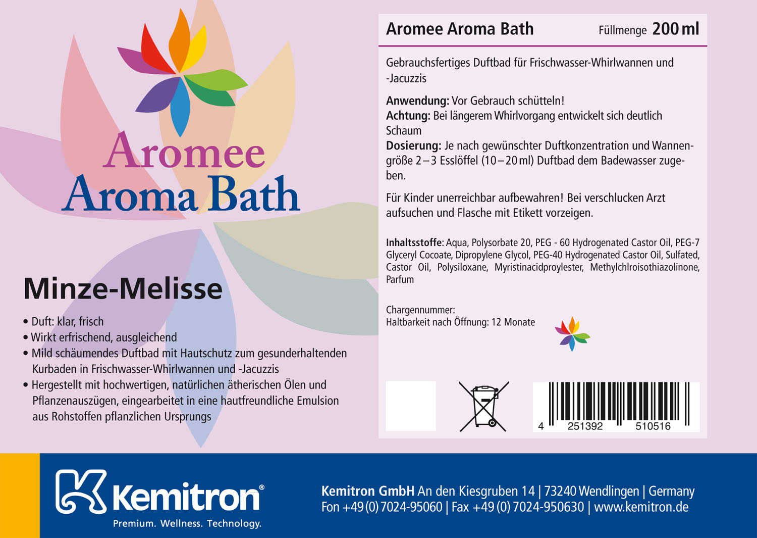 Aromee Aromabath "Mint + Melissa"